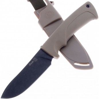 Нож КИЗЛЯР ЕНОТ черный, рукоять/чехол эластрон песчаный Нож КИЗЛЯР ЕНОТ черный, рукоять/чехол эластрон песчаный